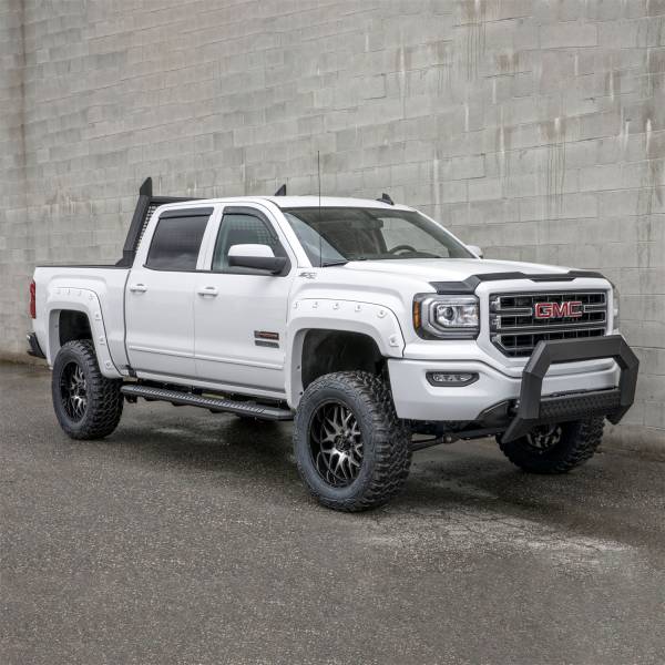 ARIES - ARIES AdvantEDGE 5-1/2" x 91" Black Aluminum Side Bars, Select Silverado, Sierra 2556046