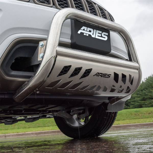 ARIES - ARIES 3" Polished Stainless Bull Bar, Select Nissan Armada, Titan 35-9001