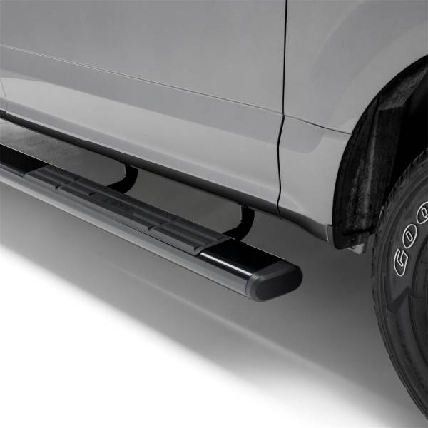 ARIES - ARIES 6" x 75" Black Aluminum Oval Side Bars, Select Silverado, Sierra 4445001