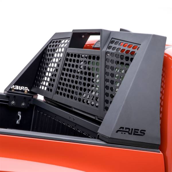 ARIES - ARIES Switchback Black Aluminum Headache Rack, Select Chevrolet Silverado, GMC Sierra 1110110