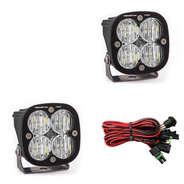 Baja Designs - Baja Designs x2Squadron Pro auxiliary light using 4 leds 4,900 lumens out of a 3x3 housing. 497805