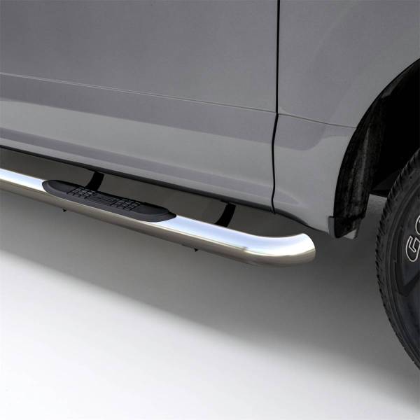 ARIES - ARIES 3" Round Polished Stainless Side Bars, Select Ford Ranger SuperCrew 203046-2