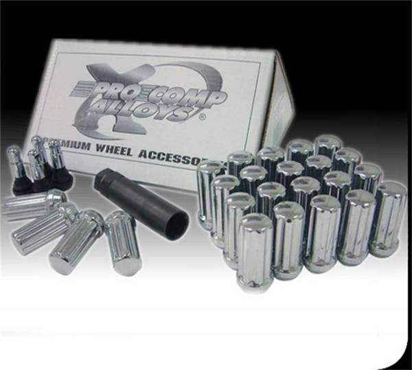 Pro Comp Wheels - Pro Comp Wheels 1/2Spline 5Lug+Spare 25Pk 25Lugs Kit W/Val Ste 11184