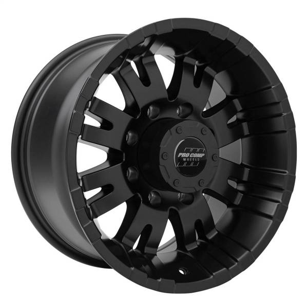 Pro Comp Wheels - Pro Comp Wheels Raven Satin Black 18x9.5 8x6.5 4.5BS Offset -19mm Cap P/N 8515041 5001-89582