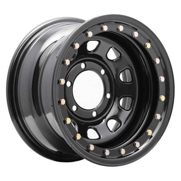 Pro Comp Steel Wheels - Pro Comp Steel Wheels Series 252 Gloss Black 15x8 6x5.5 3.75BS Offset -19mm Cap P/N 1425016 252-5883