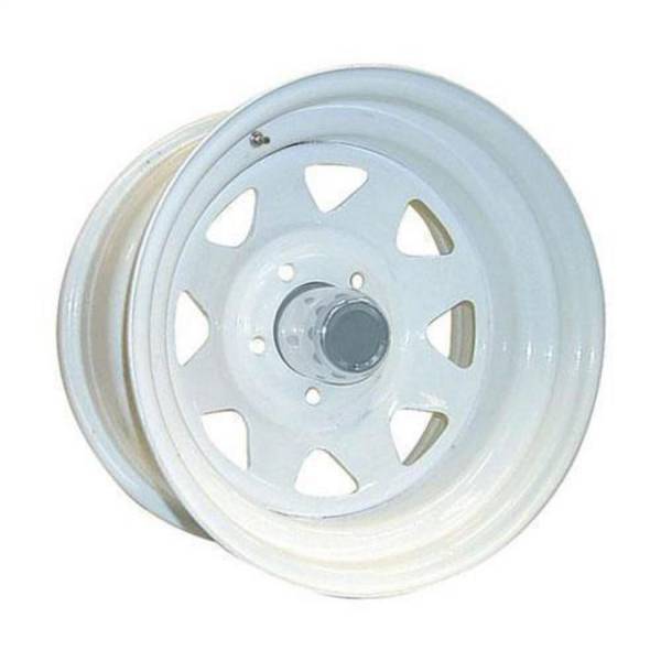 Pro Comp Steel Wheels - Pro Comp Steel Wheels Series 82 Gloss White 15x8 5x5.5 3.75BS Offset -19mm Cap P/N 1425016 82-5885
