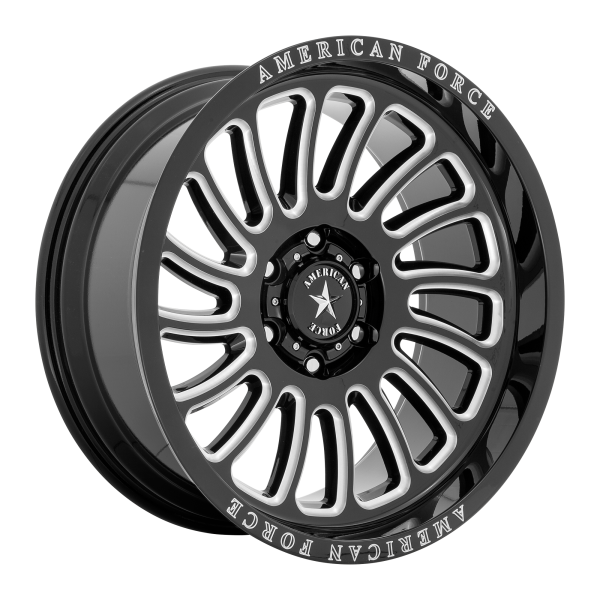 American Force Cast - American Force Cast AC004 VULCAN 20X10 6X5.5 Gloss Black Milled|AC004BB20106118NR