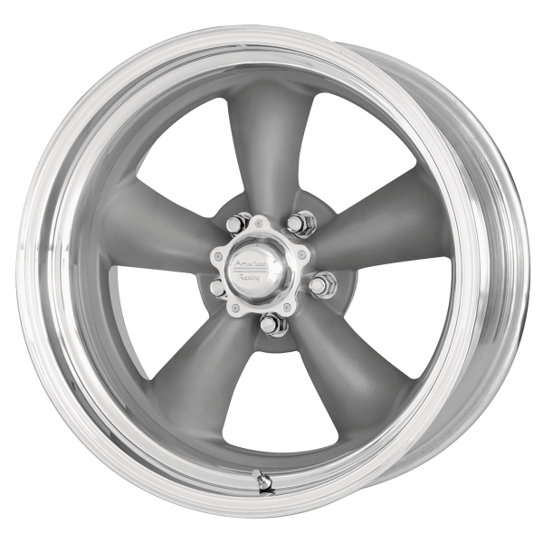 American Racing Vintage - American Racing Vintage VN205 CLASSIC TORQ THRUST II CUSTOM 16X8 5X4.5 Torq Thrust Gray Polished Lip|VNCL205686542