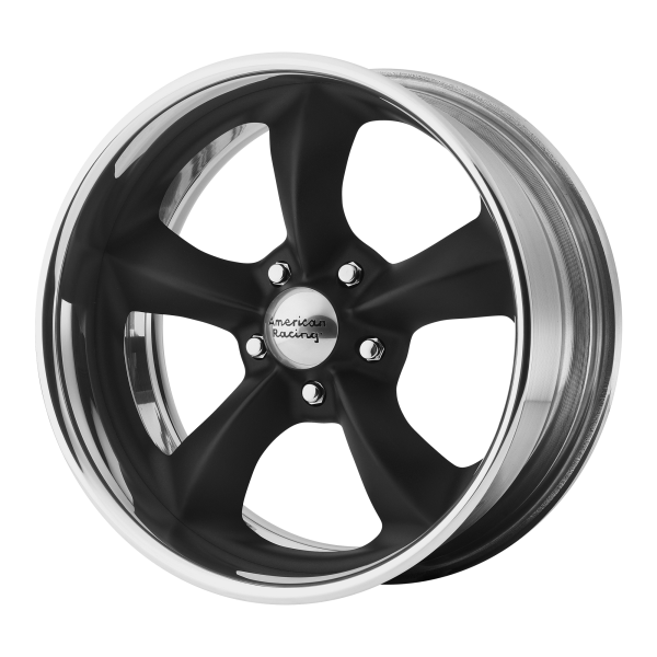 American Racing Vintage - American Racing Vintage VN425 TORQ THRUST SL 22X10.5 BLANK Hot Rod Black Polished Barrel|VNB425225XX