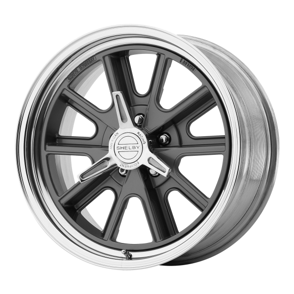 American Racing Vintage - American Racing Vintage VN427 SHELBY COBRA 17X8 5X4.75 Two-Piece Mag Gray Center Polished Barrel|VN427786140