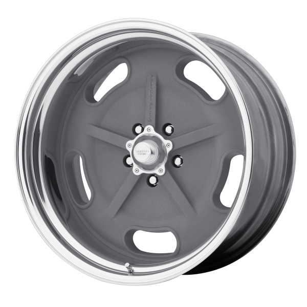 American Racing Vintage - American Racing Vintage VN470 SALT FLAT 18X9.5 5X4.75 Mag Gray Center Polished Barrel|VN4708956162