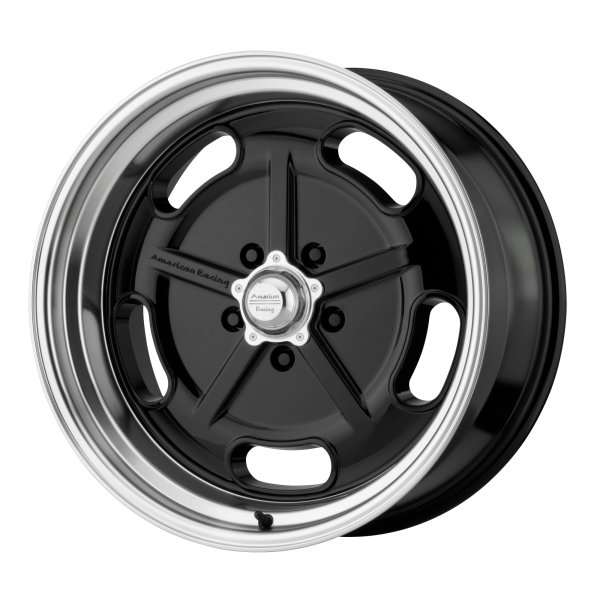American Racing Vintage - American Racing Vintage VN511 SALT FLAT 22X10.5 5X5.0 Gloss Black Diamond Cut Lip|VN51122550300