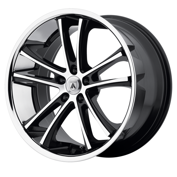 Asanti Black - Asanti Black ABL-1 PEGASI 20X8.5 5X4.5 Machined Black Ss Lip|ABL1-20851235MS