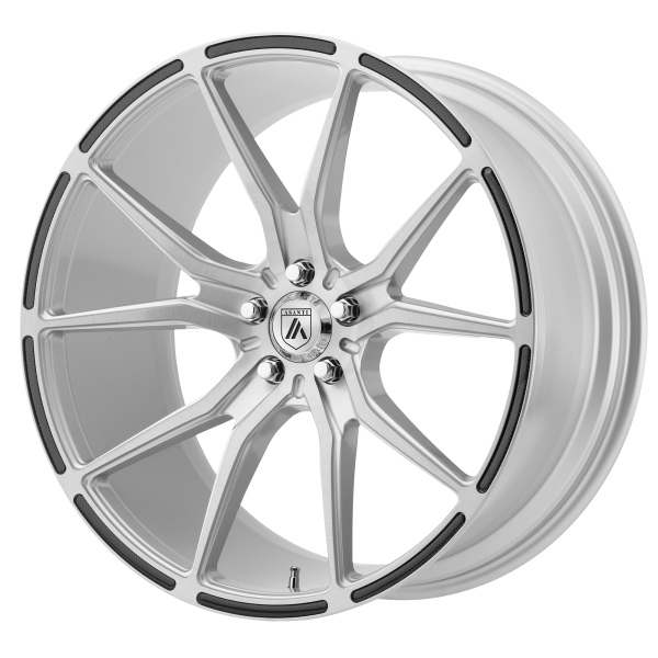 Asanti Black - Asanti Black ABL-13 VEGA 22X9 5X115 Brushed Silver Carbon Fiber Insert|ABL13-22901515SL
