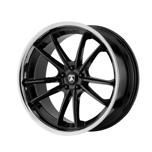 Asanti Black - Asanti Black ABL-23 SIGMA 22X10.5 5X120 Gloss Black Chrome Lip|ABL23-22055235BK