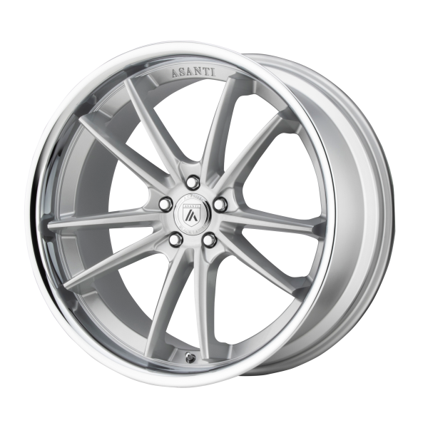 Asanti Black - Asanti Black ABL-23 SIGMA 22X10.5 BLANK Brushed Silver Chrome Lip|ABL23-22050035SL