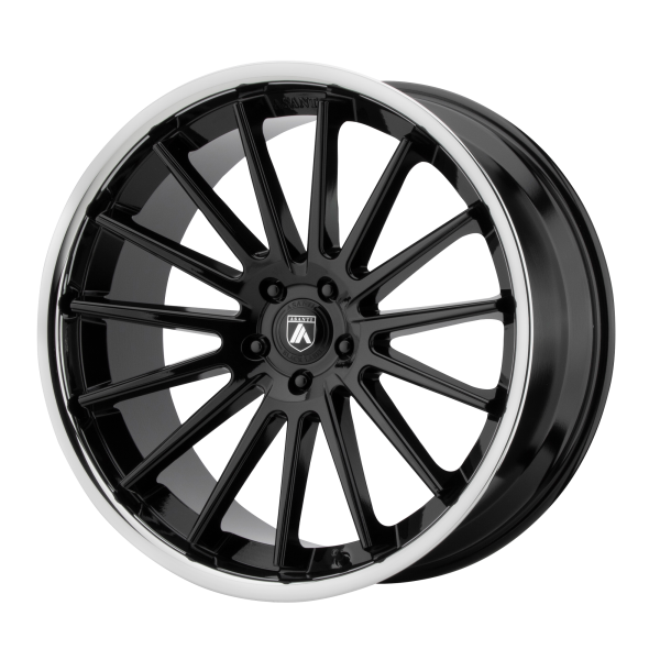 Asanti Black - Asanti Black ABL-24 BETA 22X9 5X120 Gloss Black Chrome Lip|ABL24-22905232BK