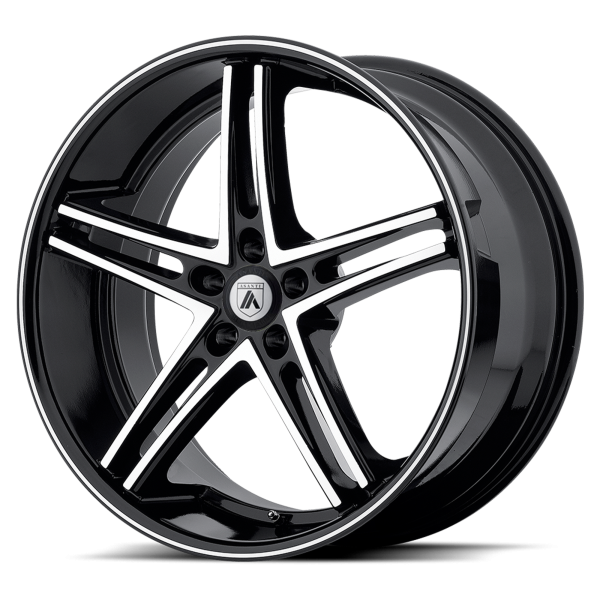 Asanti Black - Asanti Black ABL-7 22X9 5X115 Machine Face With Black Lip|ABL7-22901515MB