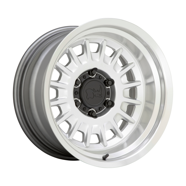 Black Rhino - Black Rhino ALISO 17X8.5 6X5.5 Gloss Silver With Mirror Cut Face & Lip|1785ALS-06140S06
