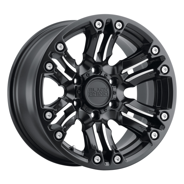 Black Rhino - Black Rhino ASAGAI 20X9.5 5X5.0 Matte Black & Machined W/ Stainless Bolts|2095ASG025127M71
