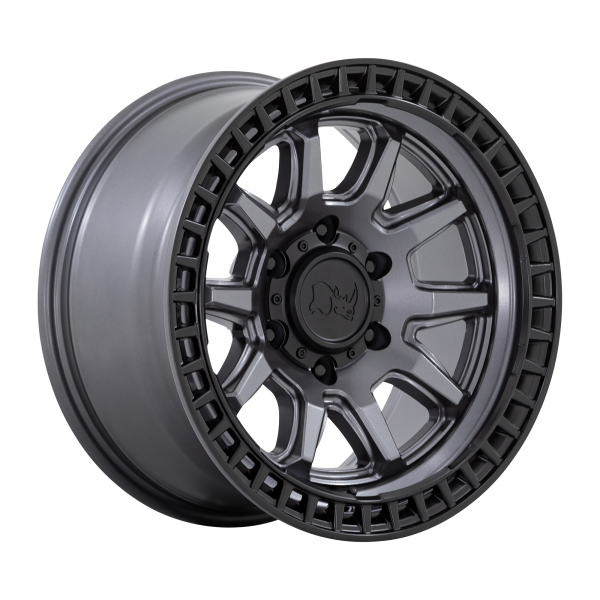 Black Rhino - Black Rhino CALICO 17X8.5 5X5.0 Matte Gunmetal With Matte Black Lip|BR001AB17855010N