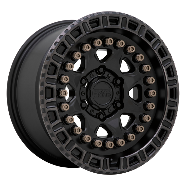 Black Rhino - Black Rhino CARBINE 18X9 6X120 Matte Black W/ Machined Tinted Ring & Bronze Bolts|1890CBN106120M67