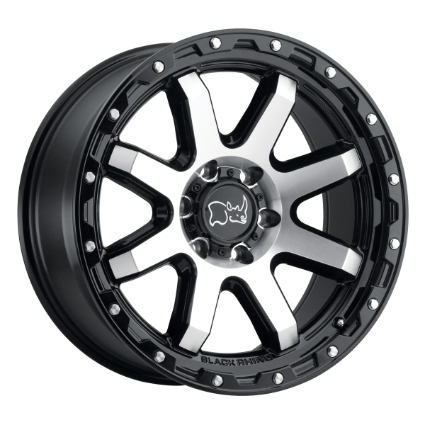 Black Rhino - Black Rhino COYOTE 17X9 6X120 Gloss Black W/ Machined Face & Stainless Bolts|1790CYT126120B67