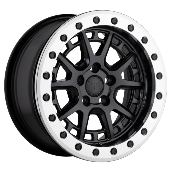Black Rhino - Black Rhino GRAVEL BEADLOCK 15X7 5X100 Matte Black W/ Machined Ring|1570GRV155100F72