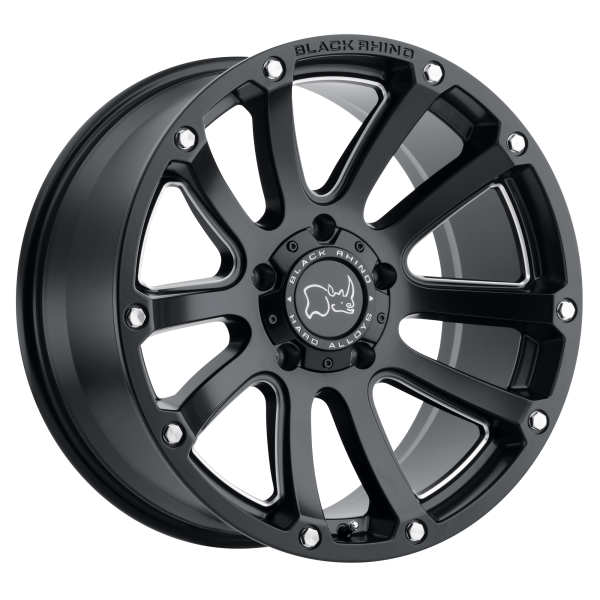 Black Rhino - Black Rhino HIGHLAND 17X9.5 6X5.5 Matte Black W/ Milled Spokes|1795HLD-26140M12