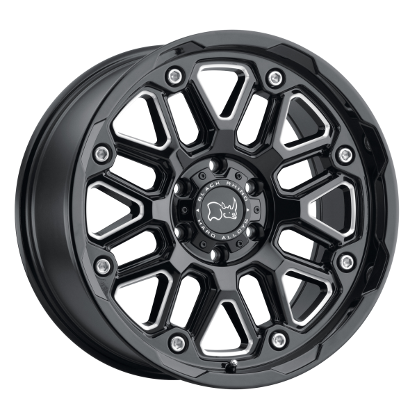 Black Rhino - Black Rhino HOLLISTER 20X9.5 5X150 Gloss Black W/ Milled Spokes|2095HSR125150B10