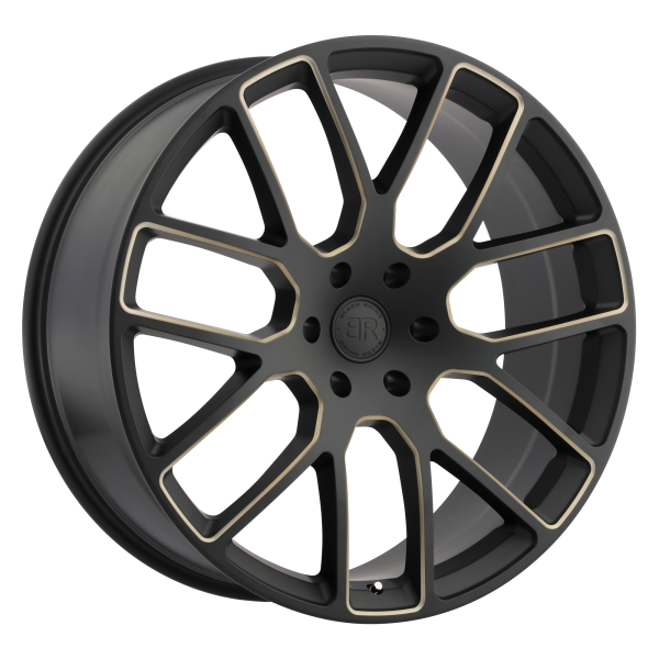 Black Rhino - Black Rhino KUNENE 24X10 6X5.5 Matte Black W/ Dark Tint Milled Spokes|2410KUN256140M12