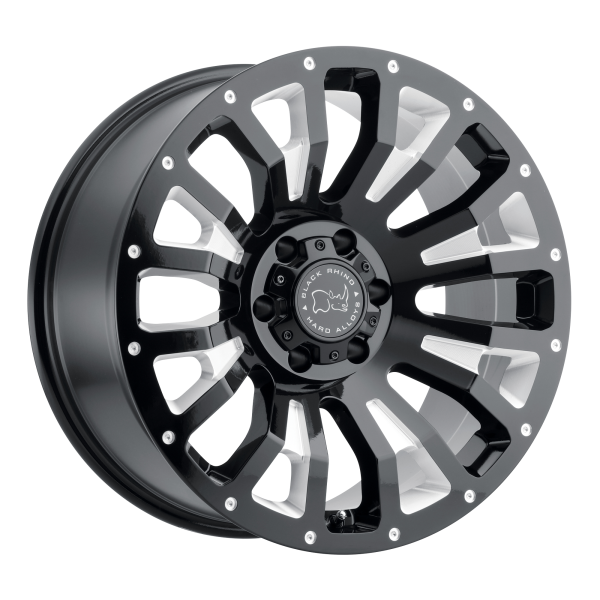 Black Rhino - Black Rhino PINATUBO 18X9.5 6X5.5 Gloss Black W/ Milled Inside Window|1895PNT-86140B12