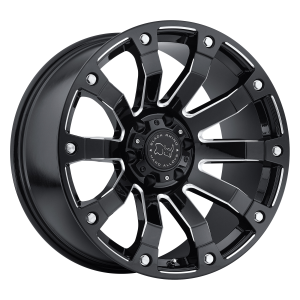 Black Rhino - Black Rhino SELKIRK 20X10 5X150 Gloss Black Milled|2010SLK005150B10
