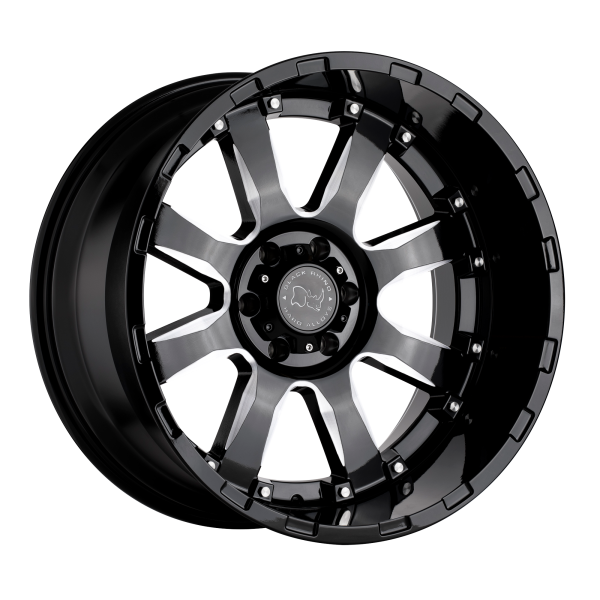 Black Rhino - Black Rhino SIERRA 22X11.5 8X6.5 Gloss Black W/ Milled Spokes|2215SRA-48165B22