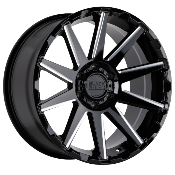 Black Rhino - Black Rhino TYPHOON 18X9.5 5X5.5 Gloss Black W/ Milled Spokes|1895TYN025140B78