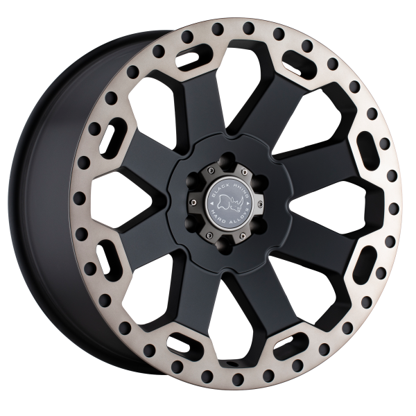 Black Rhino - Black Rhino WARLORD 17X9 8X180 Matte Black W/ Machined Dark Tint|1790WAR-28180M25
