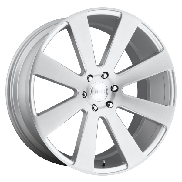 DUB 1PC - DUB 1PC S213 8-BALL 22X9.5 6X5.5 Gloss Silver Brushed|S213229577+20