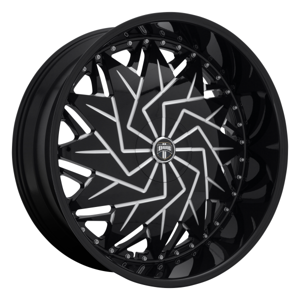 DUB 1PC - DUB 1PC S231 DAZR 26X9 5X4.5/120 Gloss Black Milled|S231269052+25