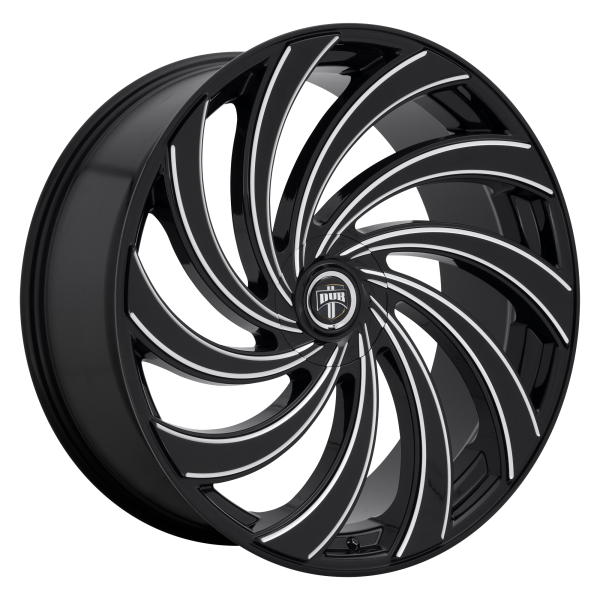 DUB 1PC - DUB 1PC S239 DELISH 24X9 5X115/120 Gloss Black Milled|S239249022+15