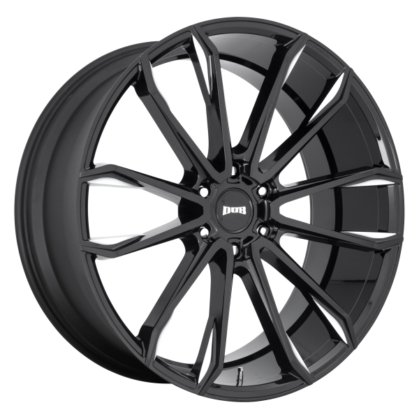 DUB 1PC - DUB 1PC S252 CLOUT 24X10 6X5.5 Gloss Black Milled|S252240084+30