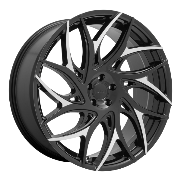 DUB 1PC - DUB 1PC S259 G.O.A.T. 22X9 5X4.5 Gloss Black With Machined Spokes|S259229065+35