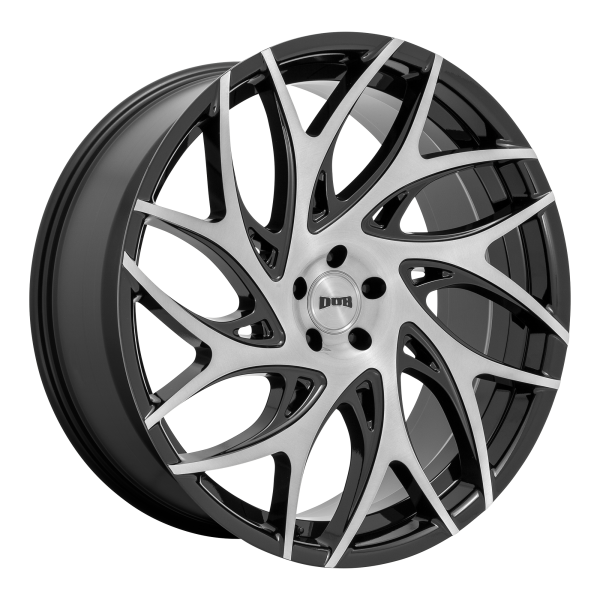 DUB 1PC - DUB 1PC S260 G.O.A.T. 26X10 6X135 Brushed Face With Gloss Black Dark Tint Spokes|S260260089+30
