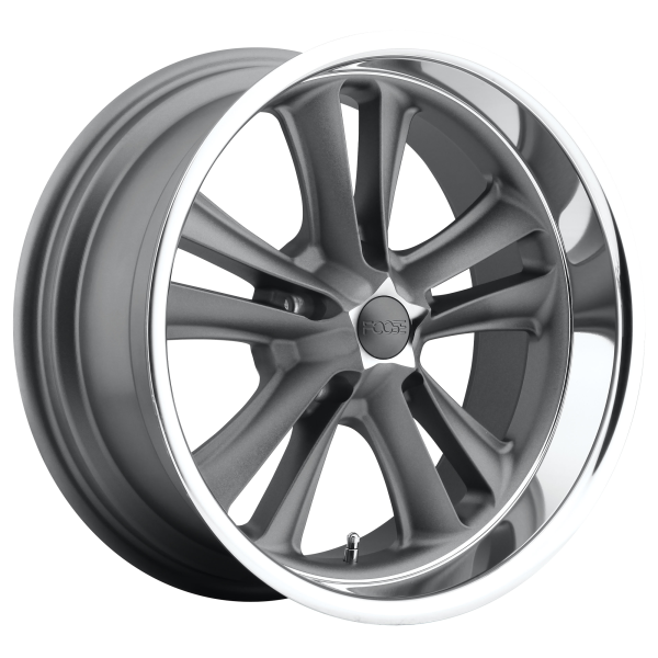 Foose 1PC - Foose 1PC F099 KNUCKLE 17X7 5X4.75 Matte Gun Metal Machined|F09917706140