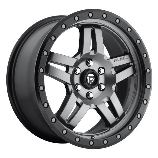 Fuel 1PC - Fuel 1PC D558 ANZA 15X8 5X4.5 Matte Gun Metal Black Bead Ring|D55815806537