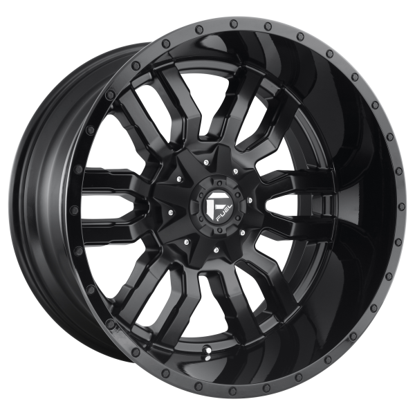 Fuel 1PC - Fuel 1PC D596 SLEDGE 22X12 6X135/5.5 Matte Black Gloss Black Lip|D59622209847