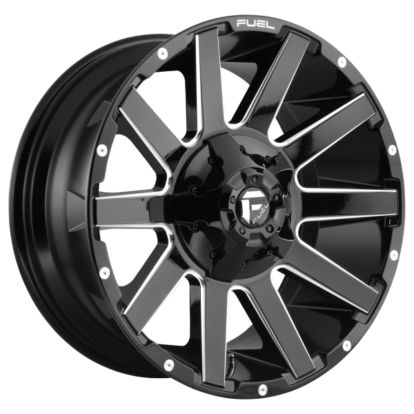 Fuel 1PC - Fuel 1PC D615 CONTRA 24X12 5X5.0/5.5 Gloss Black Milled|D61524205747