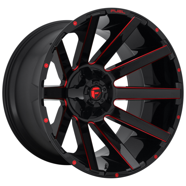 Fuel 1PC - Fuel 1PC D643 CONTRA 20X10 6X135/5.5 Gloss Black Red Tinted Clear|D64320009847