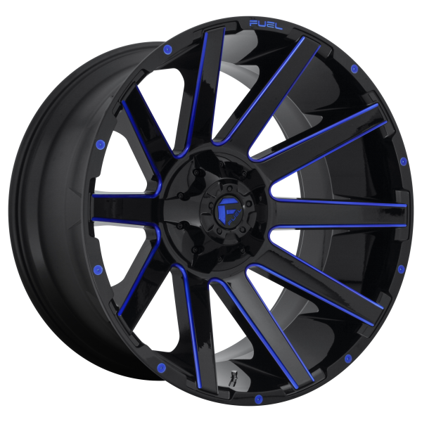Fuel 1PC - Fuel 1PC D644 CONTRA 20X10 6X135/5.5 Gloss Black Blue Tinted Clear|D64420009846