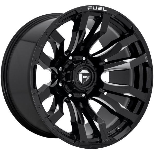 Fuel 1PC - Fuel 1PC D673 BLITZ 20X8.25 8X6.5 Gloss Black Milled|D67320828D45