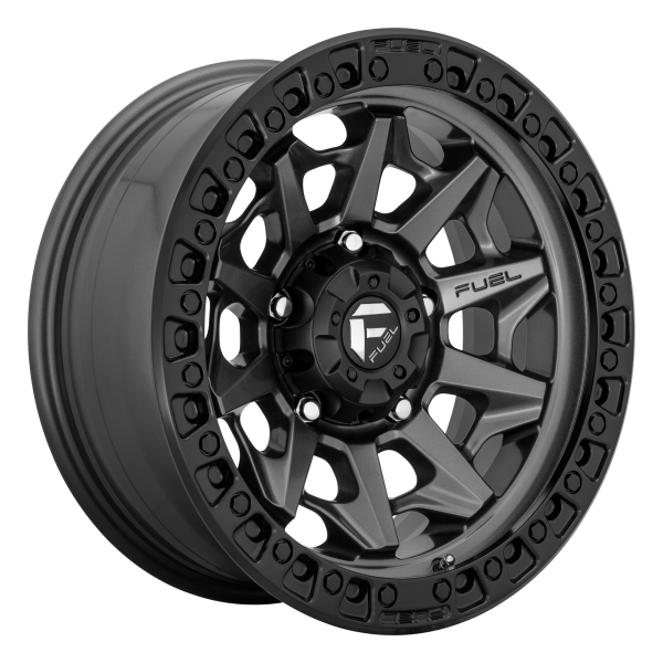 Fuel 1PC - Fuel 1PC D716 COVERT 17X8.5 6X4.5 Matte Gun Metal Black Bead Ring|D71617858752